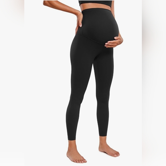 CRZ YOGA Black Maternity Leggings - Picture 1 of 3